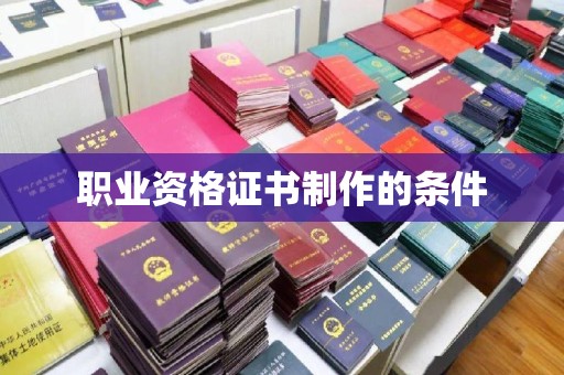 阆中职业资格证书制作的条件